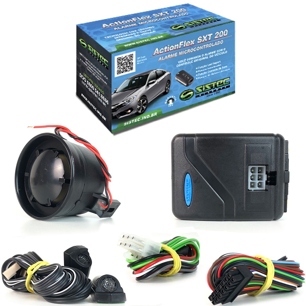 Alarme Automotivo Sistec Action Flex Sxt200 Keyless C/sirene em Oferta na Shopee