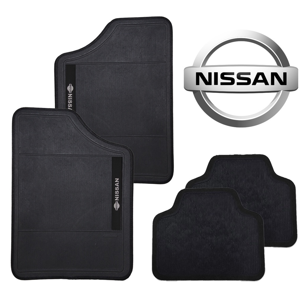 Jogo de Tapete Automotivo Preto Nissan Carpete Personalizado Reforçado 4 Peças em Oferta na Shopee