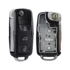 Capa / Carcaça de Chave Canivete / Sem Circuito - Volkswagen Gol Fox Polo Bora G5 - 3 Botões
