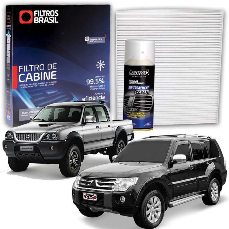 Filtro de Cabine para L200 Triton / Pajero Sport + Higienizador Limpa Ar Tipo Granada - Spare Parts and Accessories for Vehicles