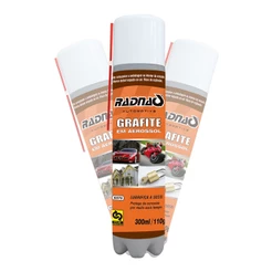 Spray Grafite Aerossol a Seco / Uso Geral - Radnaq 300mL Para Carro