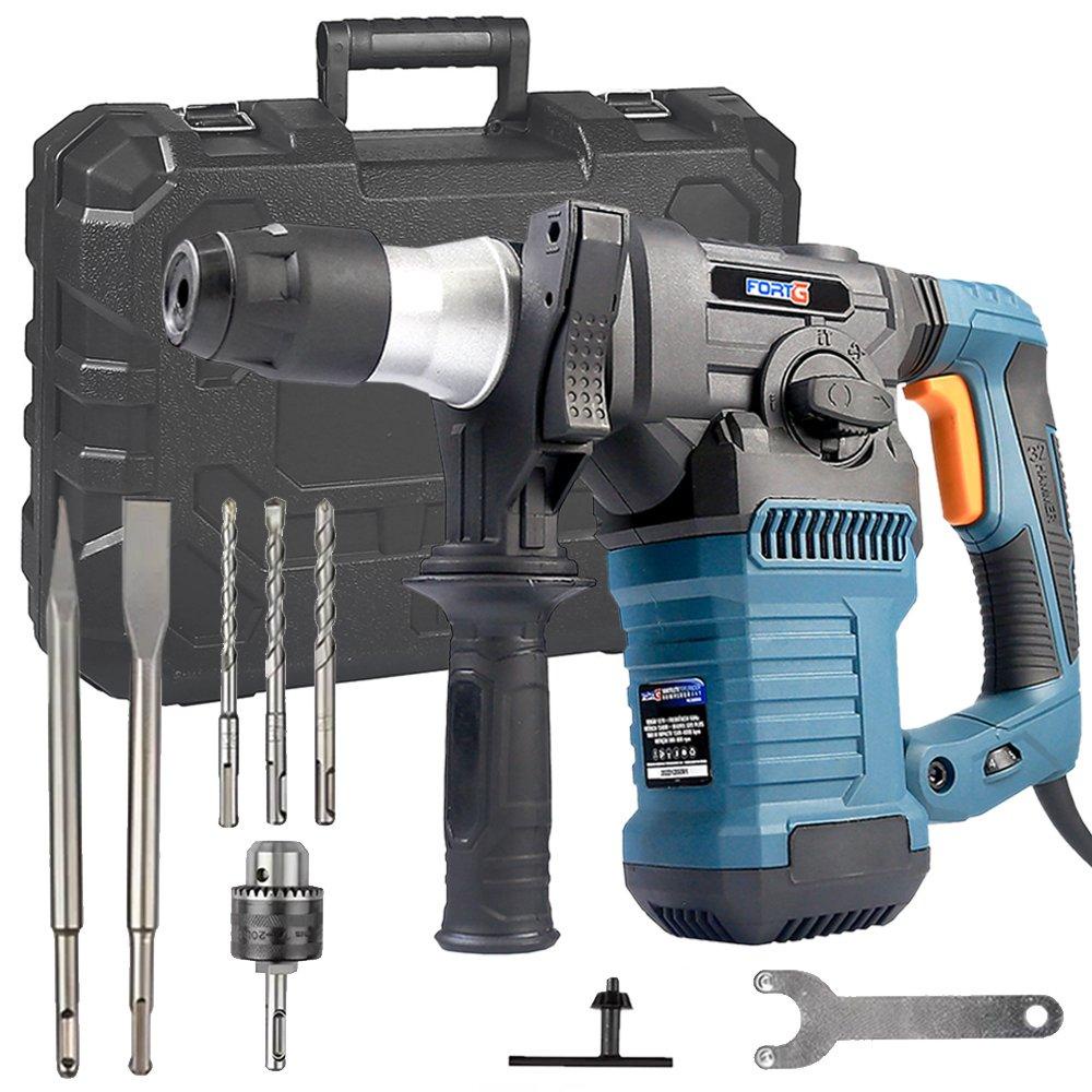 Martelete Perfurador Rompedor 110/127V 4x1 SDS Plus Potência 1500W 5J 60HZ Maleta 4000bpm - FortG