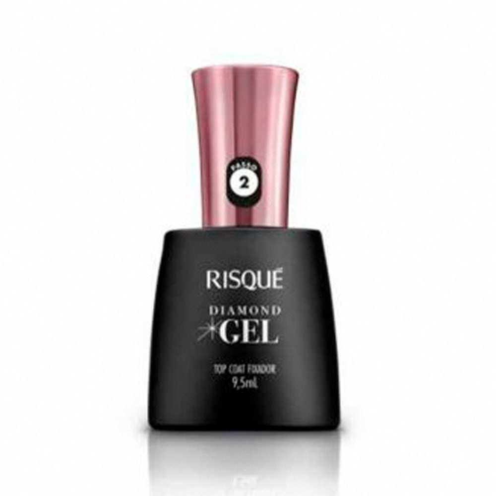 Esmalte Risqué Diamond Gel Top Coat Fixador em Oferta na Shopee