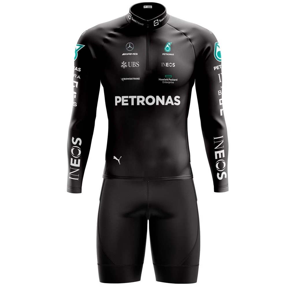 Conjunto Ciclismo Masculino Camisa De Bicicleta PTN RACE Bermuda Premium Com Bolsos Uv50+