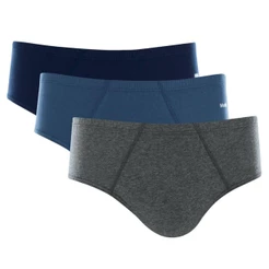 Kit Cueca Slip Mash 3 Peças Masculina Elástico Algodão