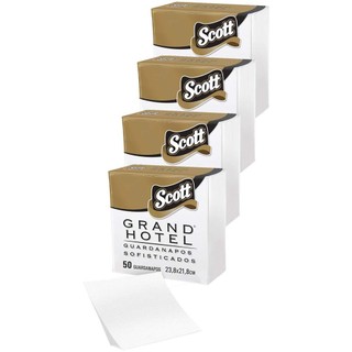 Kit 4 Guardanapos Scott Grand Hotel Folha Dupla Pequeno com 50 Folhas em Oferta na Shopee