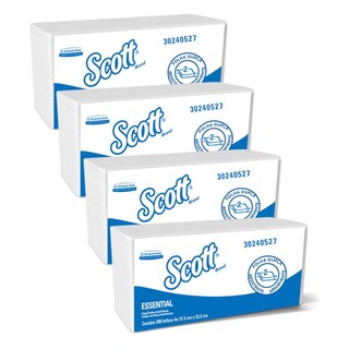 Kit 4 Papeis Toalha Interfolhado Scott Essential Folha Dupla com 200 Folhas em Oferta na Shopee