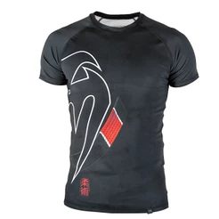 Rash Guard Manga Curta Venum Black Belt Dark Masculino