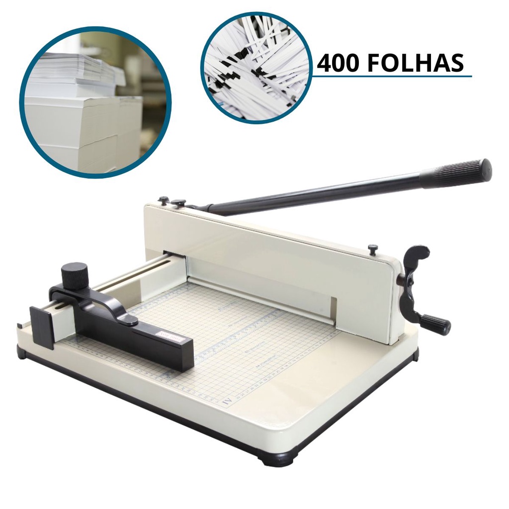 Guilhotina Importway Cortador Papel A4 Corta Até 400 Folhas