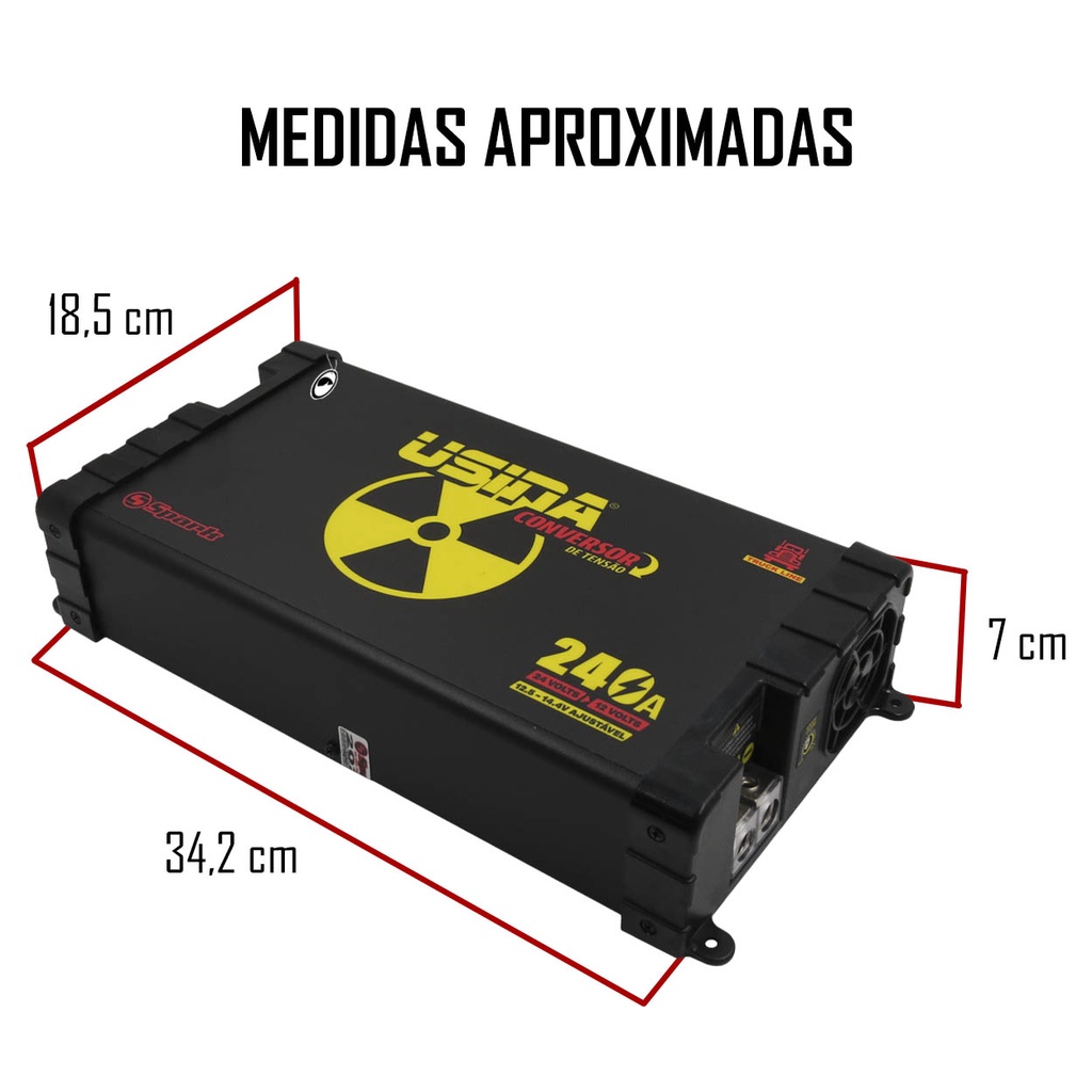 Redutor Conversor Tensão Usina 24V para 12V 240A Truck Line Converter — imagem 2 de 2