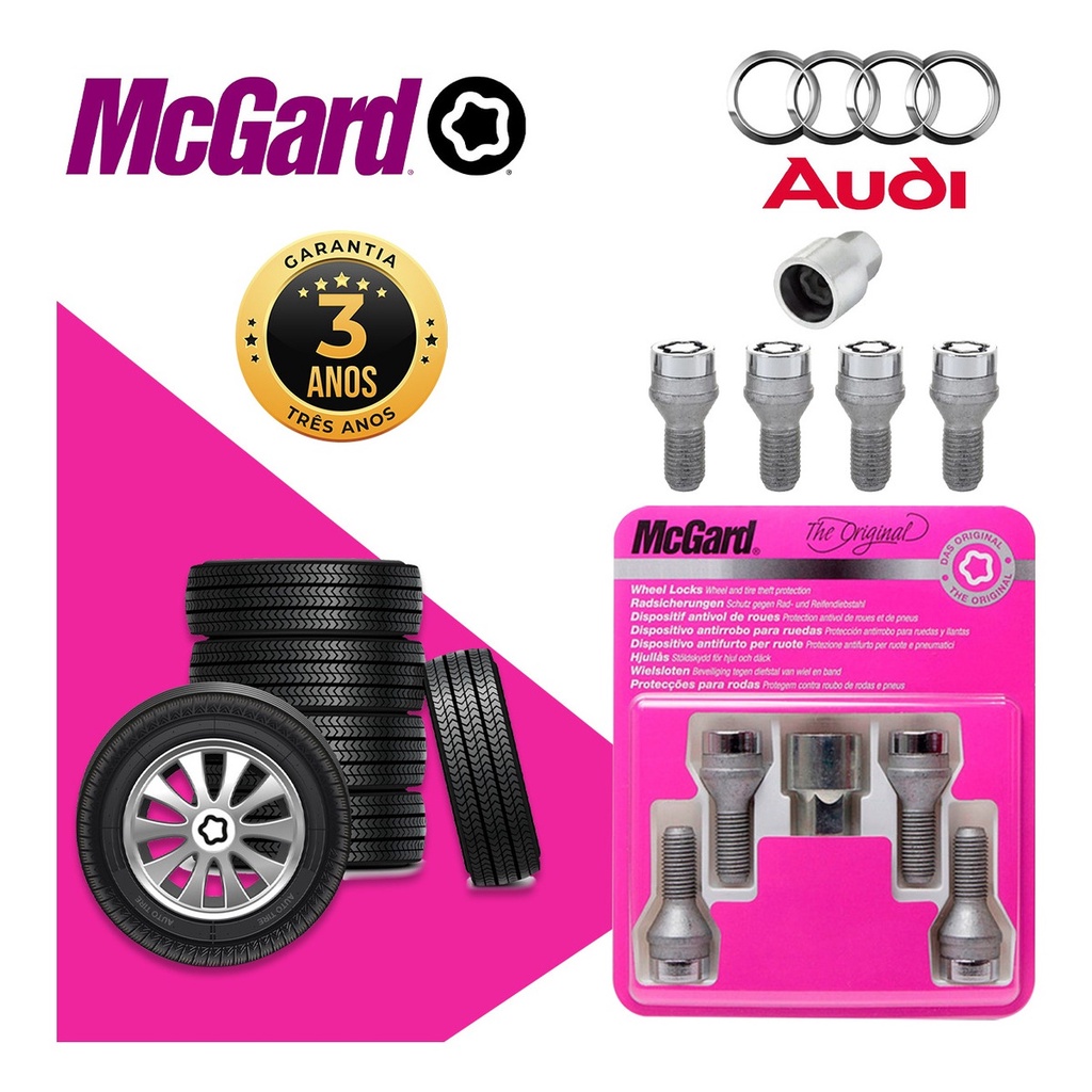 Kit Parafuso Trava Rodas Segurança Antifurtos McGard 28018