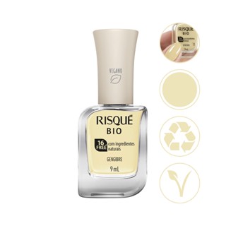 Esmalte Cremoso Amarelo Gengibre Vegano Bio Risque 9Ml Unha