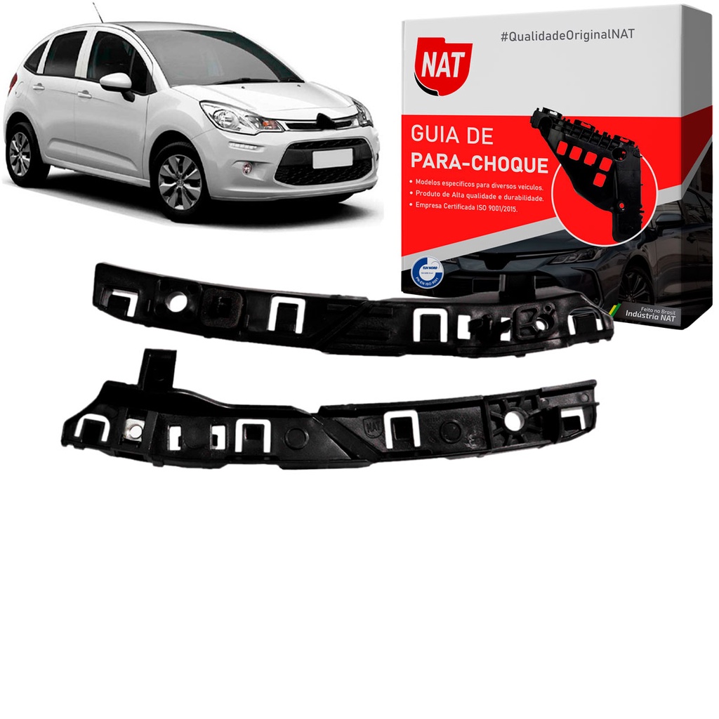 Suporte Guia Parachoque Citroen C3 2013 Até 2020 Traseiro