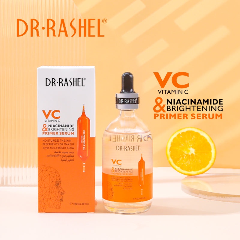 Soro Facial DR.Rashel VC Vitamin C Niacinamide & Brightening Primer Serum 100ML em Oferta na Shopee