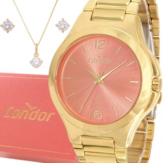 Relógio Feminino Condor Dourado Original Top 1 Ano Garantia