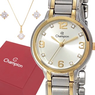 Relógio Feminino Champion Prata Original Garantia Top Luxo