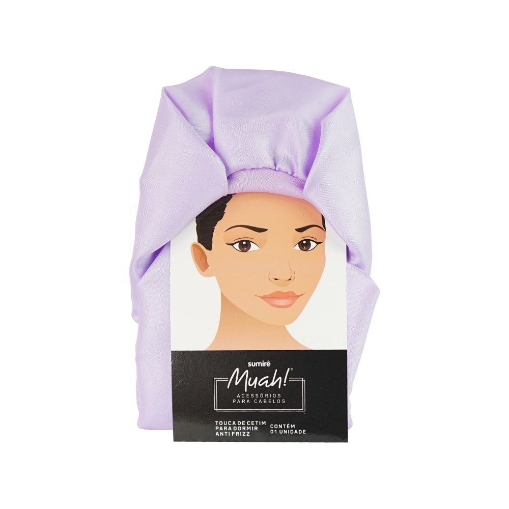 Touca Cetim Dormir Muah Anti Frizz em Oferta na Shopee