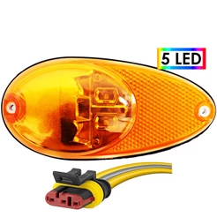 Lanterna Lateral Ônibus Bolha Pingão 5 Led BIVOLT com Conector