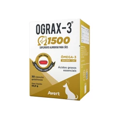 Ograx-3 Suplemento Nutricional Para Cães 1500mg C/30 Cápsulas