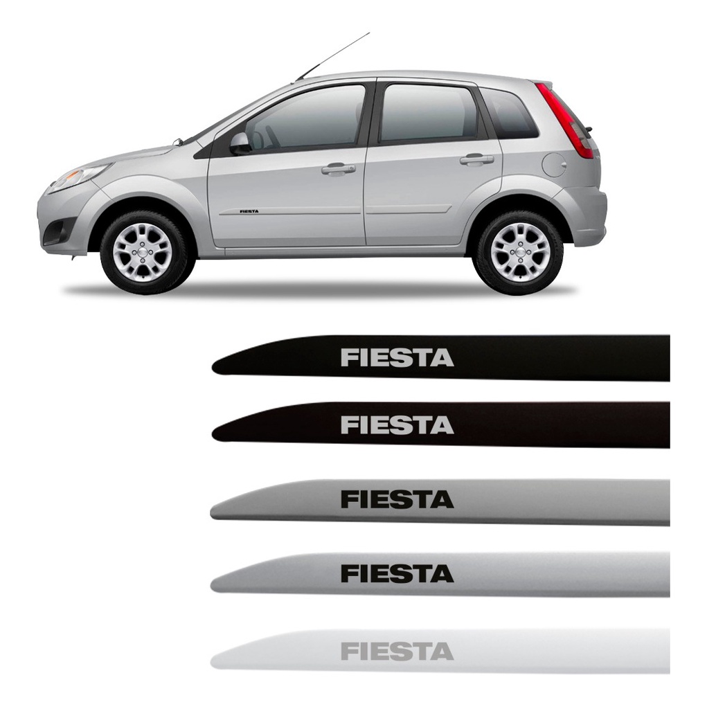 Jogo Friso Lateral Porta Fiesta 2002 A 2014 Cores Originais