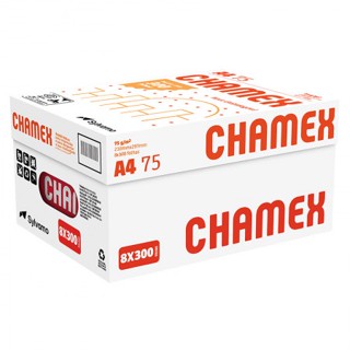Papel sulfite A4 75g 8 Pcts de 300fls caixa 2400fls Chamex