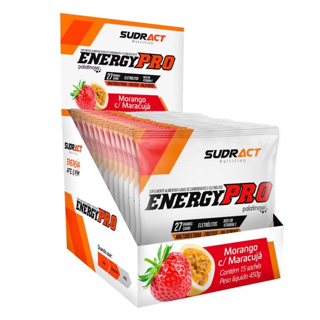 Energy Pro (15 sachês de 30g) Sudract - Morango com Maracujá