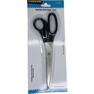Tesoura Multiuso Grande Aço Inox 21cm Cabo Preto Masterprint em Oferta na Shopee
