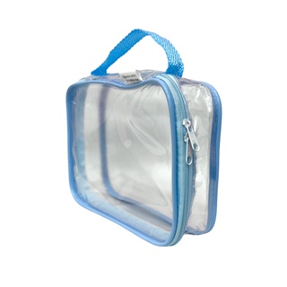 ESTOJO BOX transparente e AZUL - necessaire - lápis - multiuso - brinquedo - organizador - viagem em Oferta na Shopee