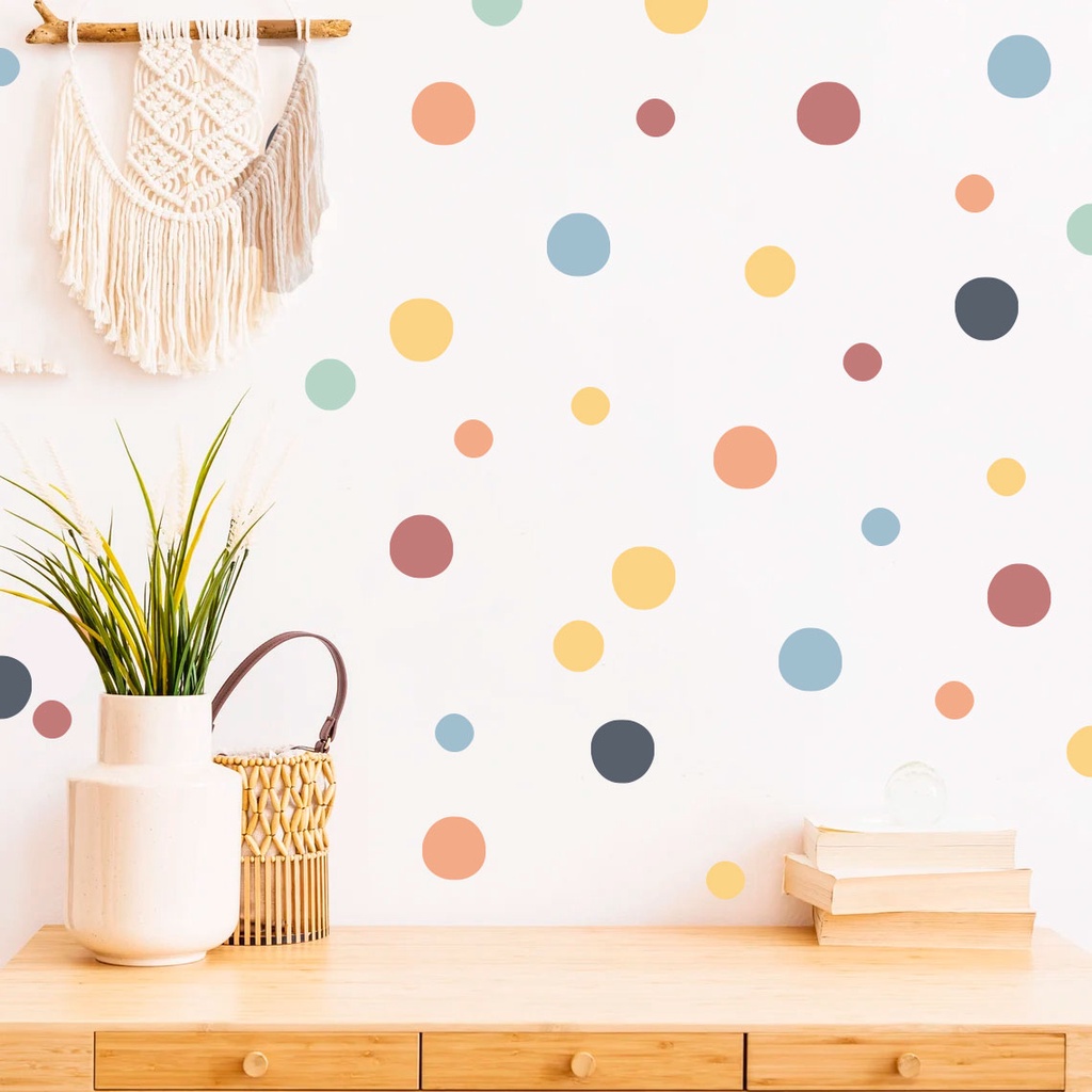 Kit 138 Adesivos Boho / Bolinhas Coloridas Para Decoração em Oferta na Shopee
