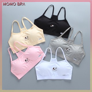 MOMO 8-16Yrs Kids Sports Bra Baby Adolescente Algodão Macio Meninas Treinamento Roupa Infantil