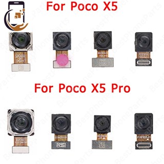 Câmera Traseira Frontal Original Para Xiaomi Mi Poco X5 Pro Peças De Reposição Do Módulo De Selfie Traseiro
