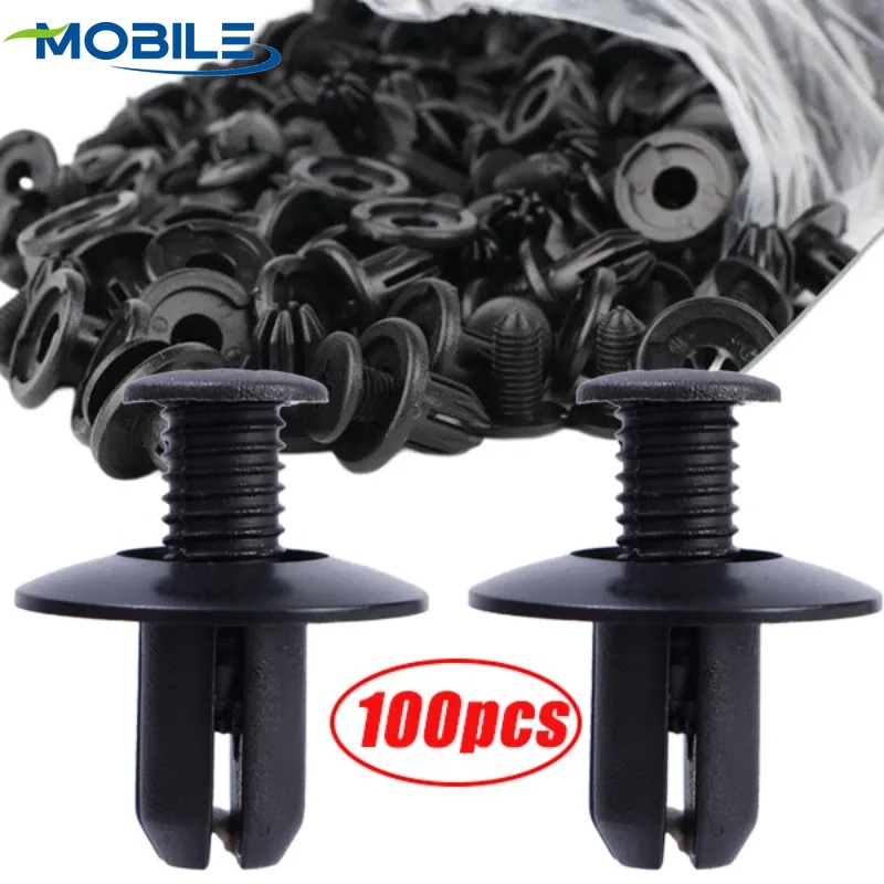 Fender [Featured] 50/100 Pcs Clipes De Retentor De Rebite Para Painel Automático/Fixadores De Rebites Plásticos De 8mm/Peças De Fixação De Pára-Lamas/Fivela De Parafuso Choques De Carro/De Revestimento De Arco De Roda