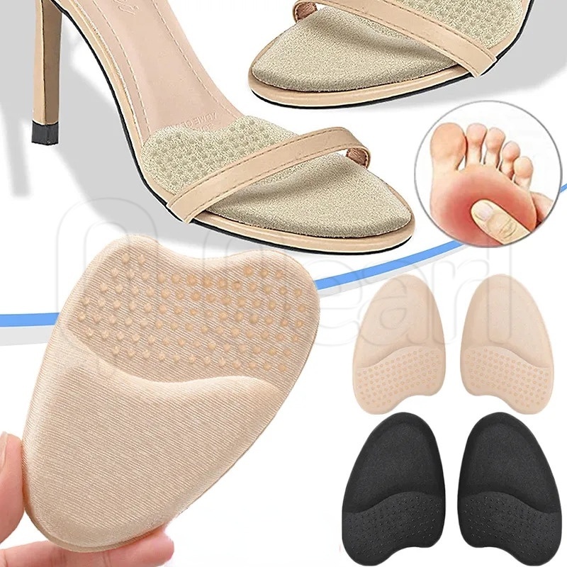 6D Cola De Distribuição E Antiderrapante De Palmilhas Dianteiras/Esponja Espessada Flexível Elástica De Saltos Altos Femininos Resistente Ao Desgaste Alívio Da Dor Para Os Pés