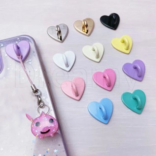 Telefone De Bricolage Pingente Gancho/Autoadesivo Com Fivela Lisa E Cuidada Portátil De Encanto Acessórios/Metal Em Forma De Coração Celular Anel