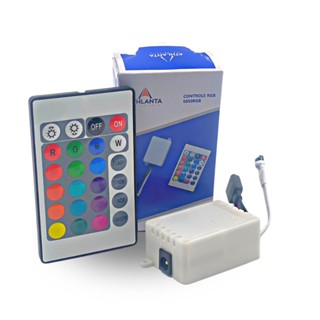 Kit Controle de fita Led + Controlador 12v 2a Bivolt para Fitas Led RGB 5050 e 3528