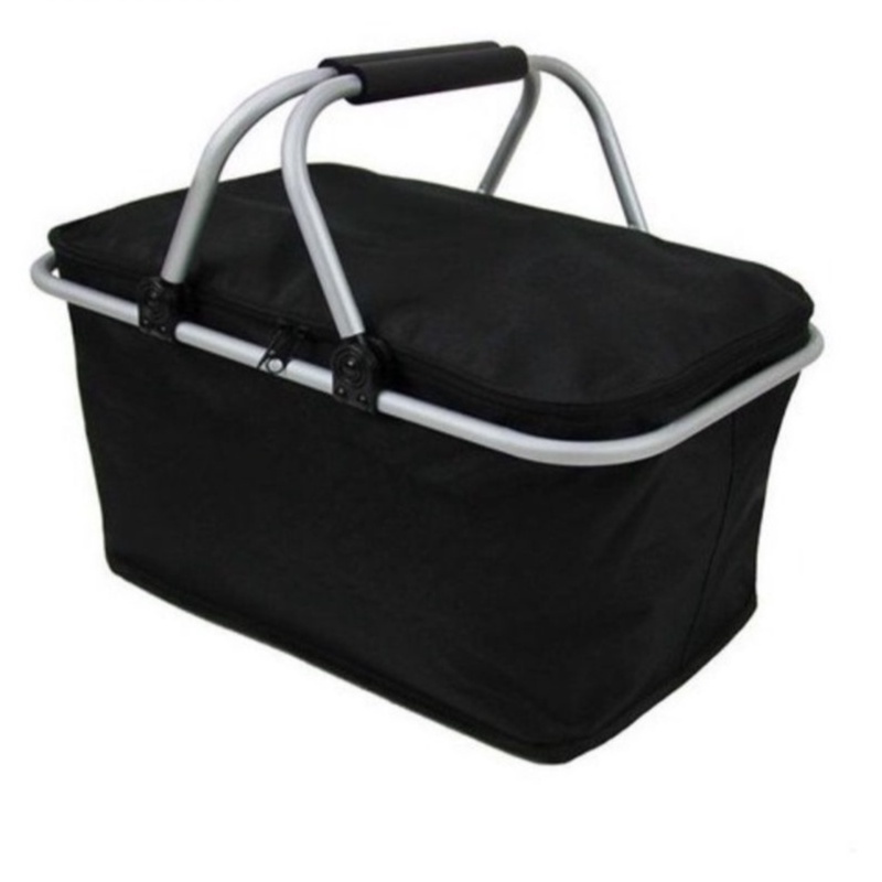 Cesta Térmica Piquenique Dobrável Com Alça Premium Bolsa Praia Camping 30L - Envio Já!