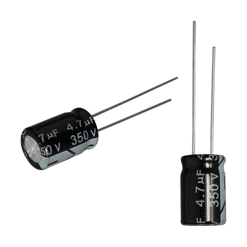 50x Capacitor Eletrolítico 4,7uf x 350v 105º Kit c/50 Peças