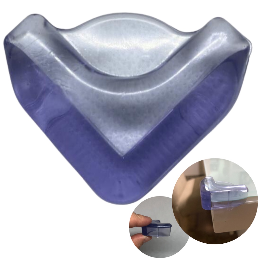 Kit 4 Protetores para Quina, Canto, Borda e mesa Silicone macio fácil aplicação