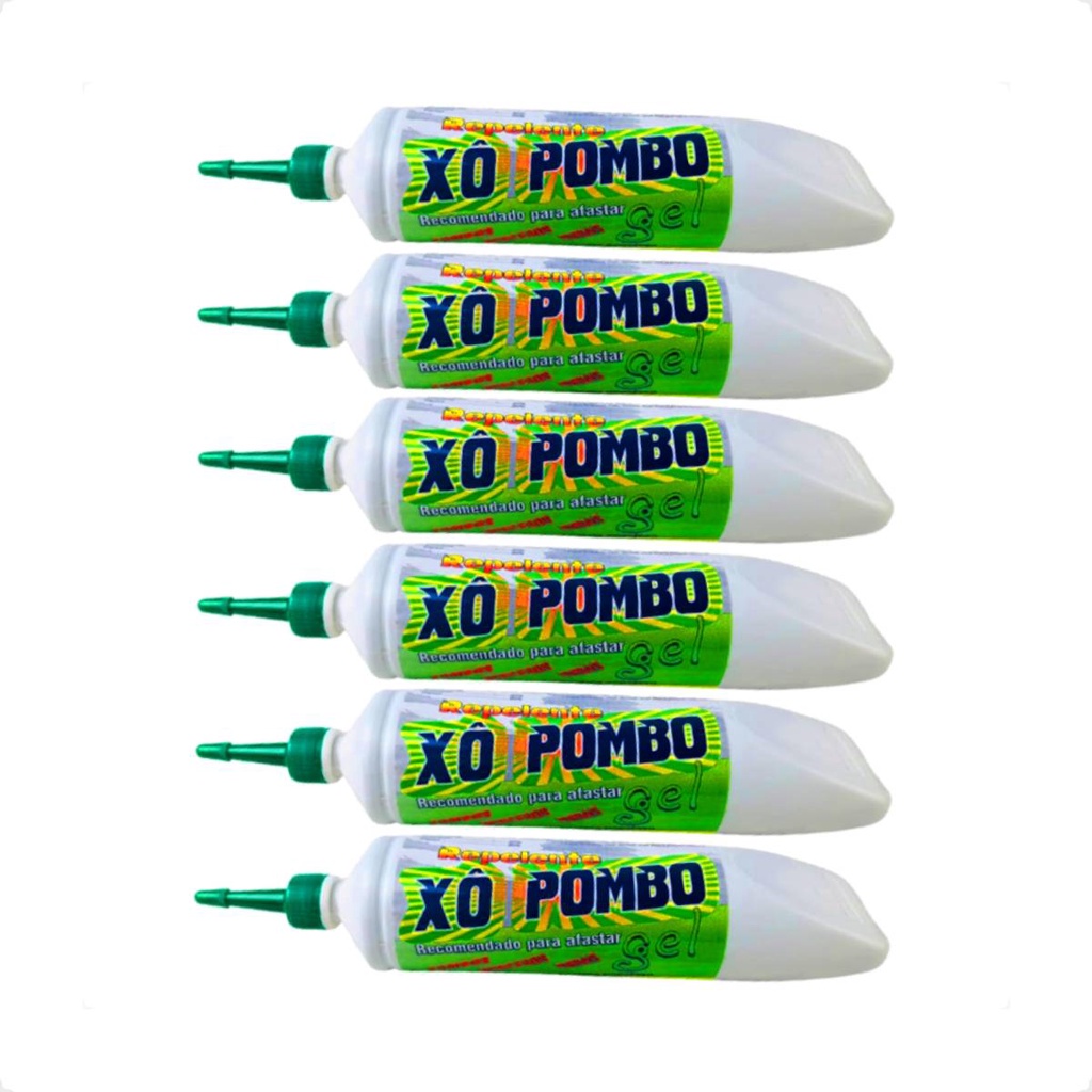 Kit 6 Xô Pombo Gel Repelente Pombos, Morcegos, Pardal - 250 g
