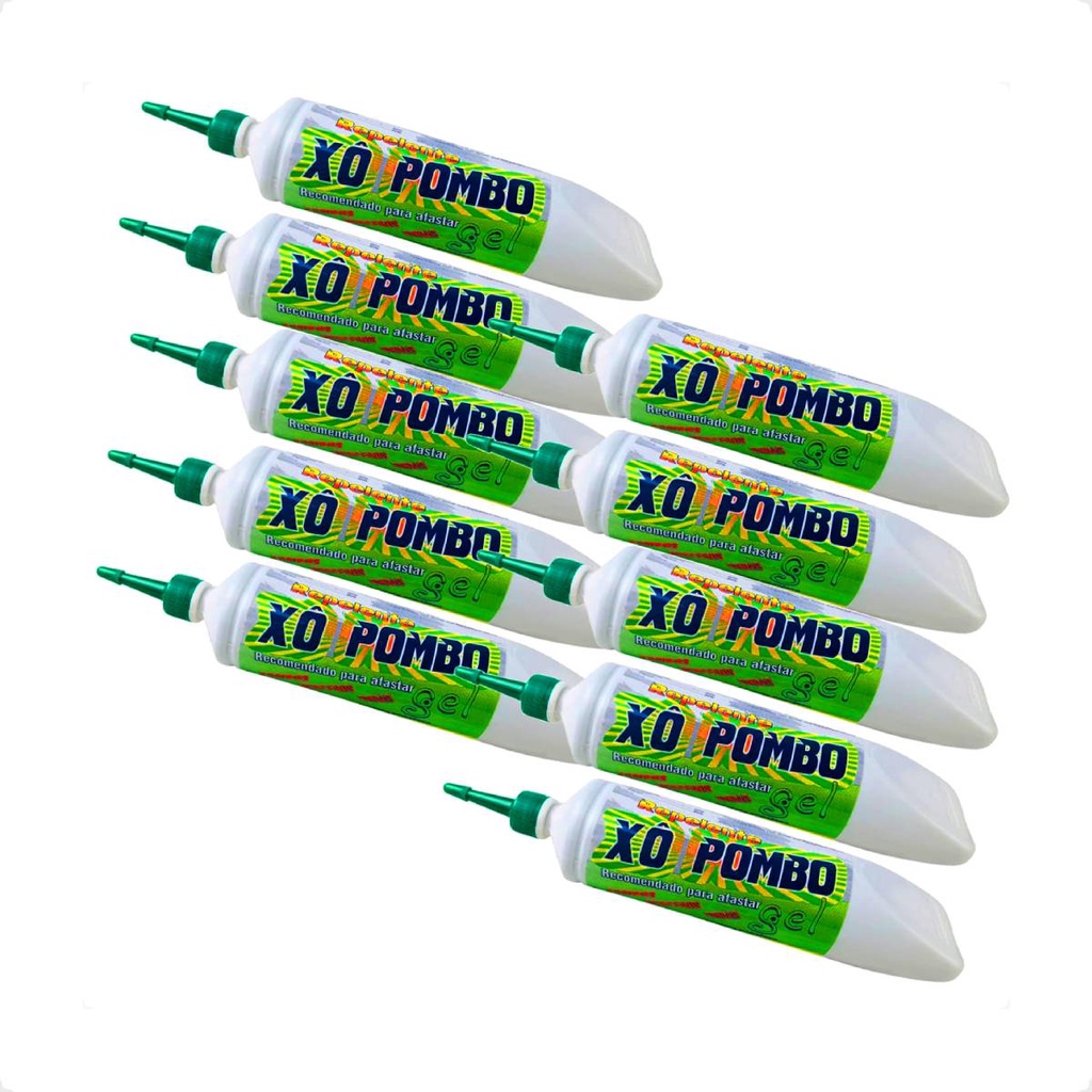 Kit 10 Xô Pombo Gel Repelente Pombos, Morcegos, Pardal - 250 g