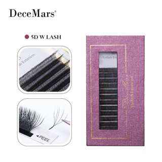 Decemars Pestanas 5D Extensão De Cílios Em Forma De W Com Floração Automática C/D/DD Volume Falso De Cachos Individuais em Oferta na Shopee