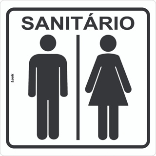 Placa de Sinalização para Banheiro Sanitário Homem Mulher Modelo Unissex Autocolante 15x15cm PS em Oferta na Shopee