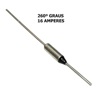 KIT 2 PÇS - FUSIVEL TERMICO 16 AMPERES - 260 GRAUS - 250V