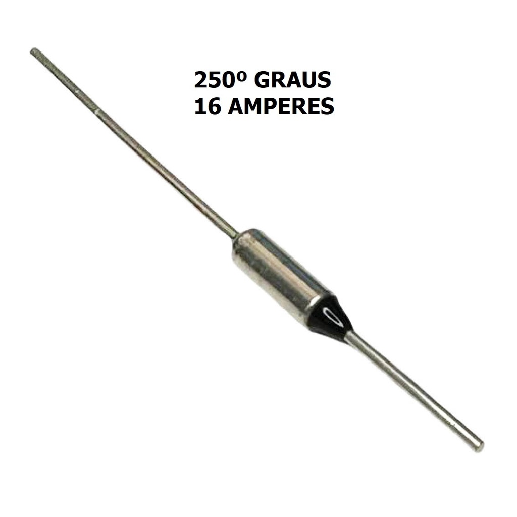 KIT 4 PÇS - FUSIVEL TERMICO 16 AMPERES - 250 GRAUS - 250V 