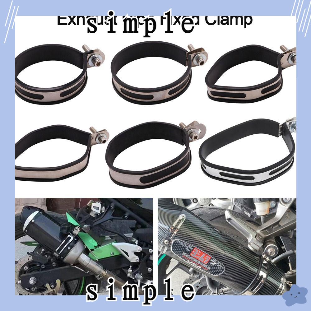 SIMPLESHOP Protetor De Tubo De Escape De Motocicleta Suporte De Fixação Durável Silenciador De Cauda Anel Fixo