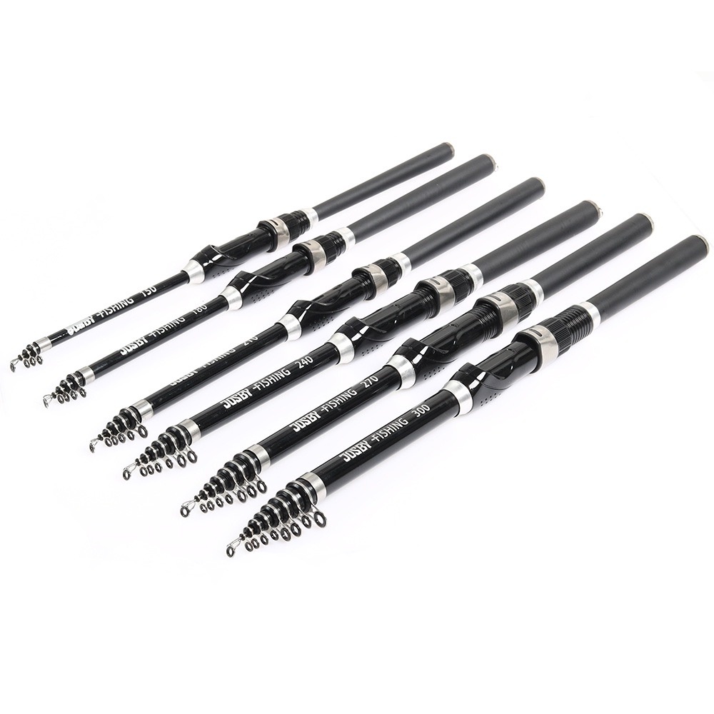 VARA 1.5M 1.8M 2.1M 2.4M 2.7M 3.0M Spinning Telescopic FRP Fishing Rod For Saltwater Portable Ultralight Carp Pole