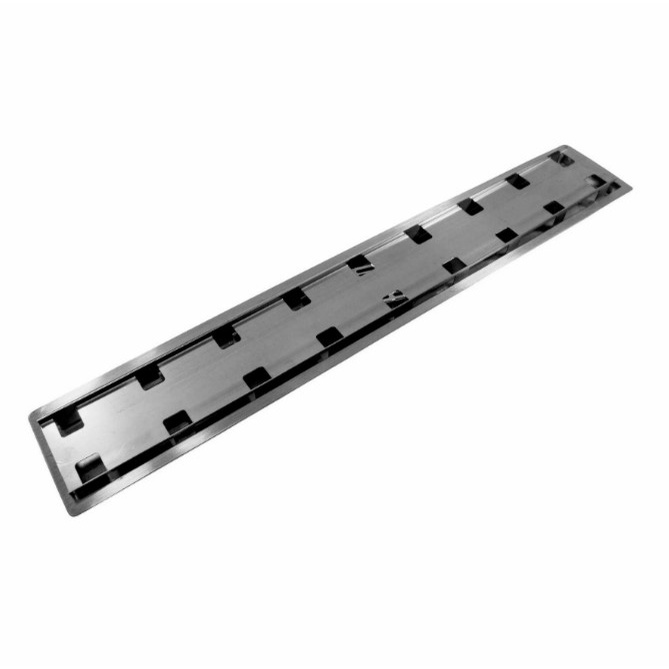 RALO LINEAR INOX CLEAN 70X8 CM COM TAMPA INVISIVEL - ESCOVADA - AISI 304 SELMETAL RLI700