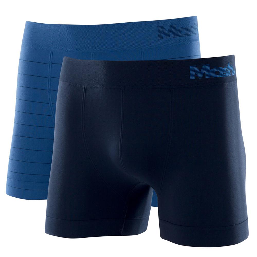 Kit 2 Cuecas Boxer Mash Masculina Microfibra Sem Costura - Men Clothes