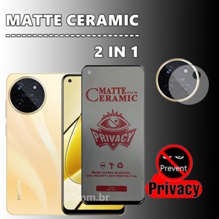 Para Realme 11 5G Protetor De Tela Anti-Espionagem Macio Cerâmica Fosca Privacidade Câmera 4G 11X C55 C53 C35 C33 C30S C30 C25 C25S C25Y C21 C21Y C31 C51