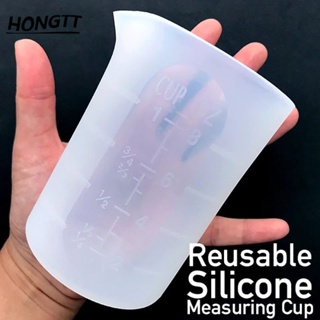Copo De Medição De Silicone Lavável E Reutilizável 250ml / Copo De Resina Epóxi em Oferta na Shopee